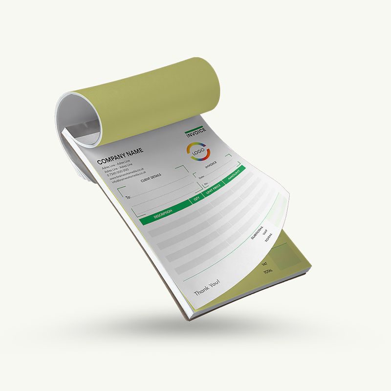 Receipt books and invoice pads